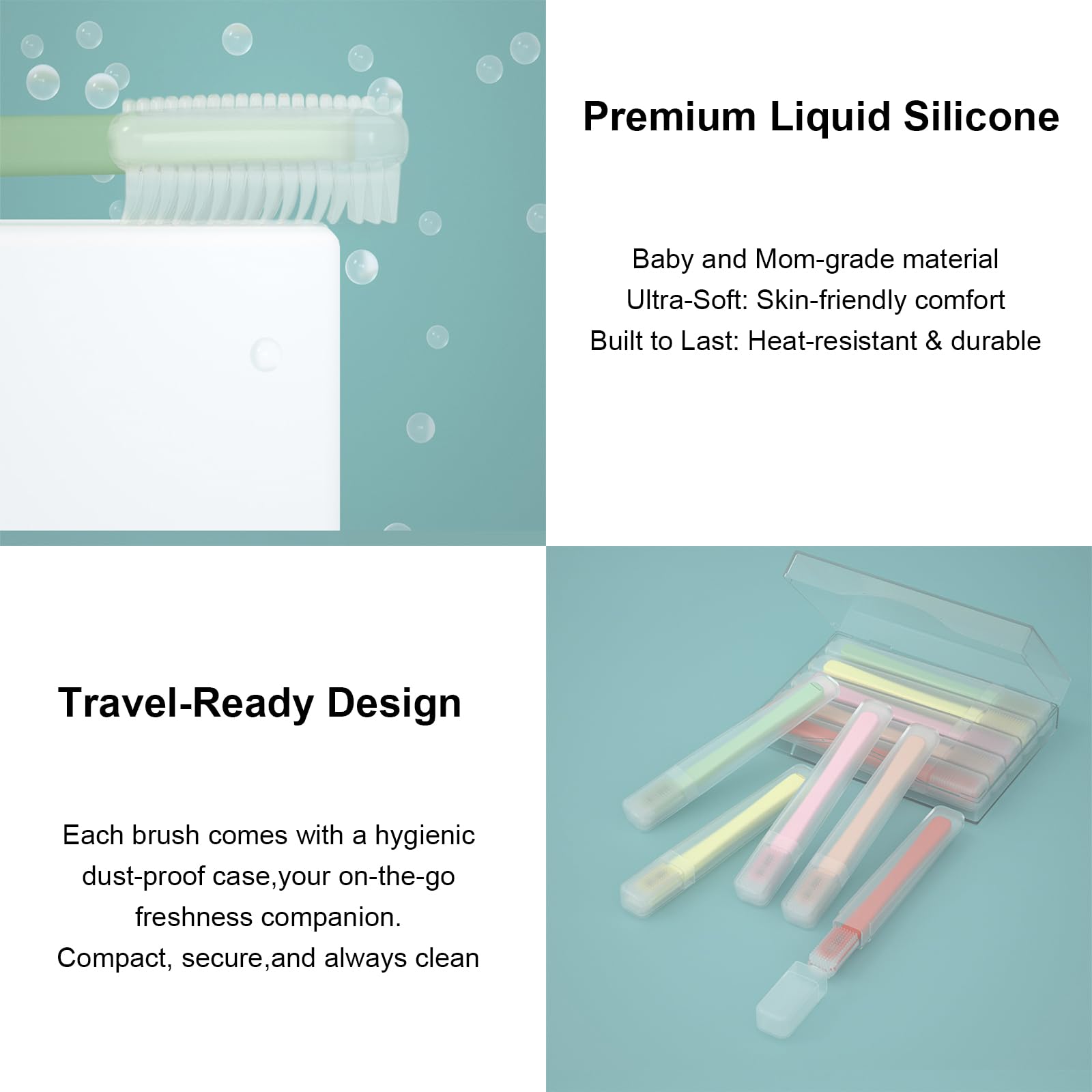 LIZICH Eyelid Brush hypoallergenic soft silicone material