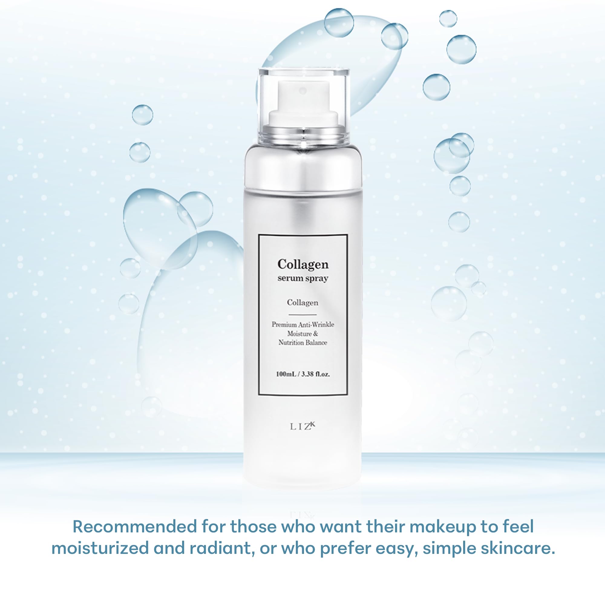 LIZK moisture spray for body hydration after shower.