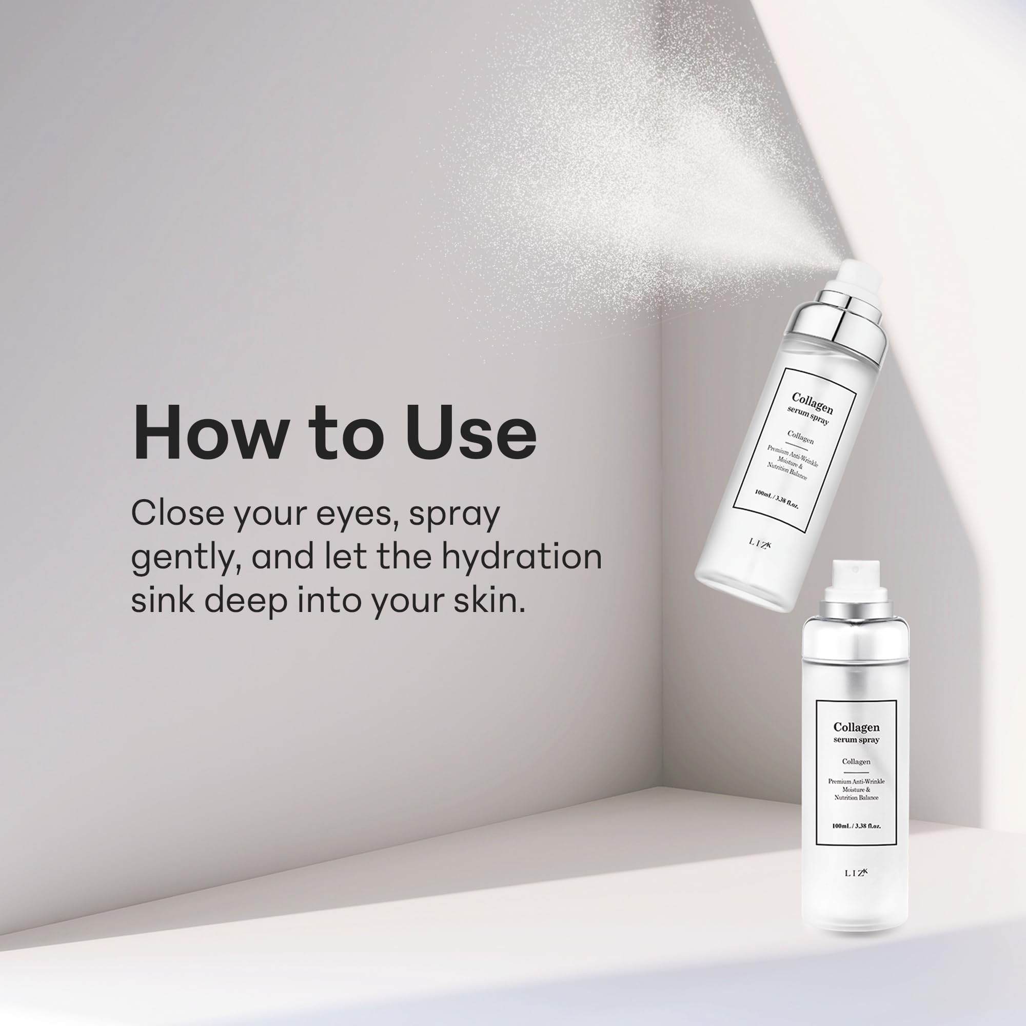 LIZK packaging box beside glass bottle signals premium skincare.