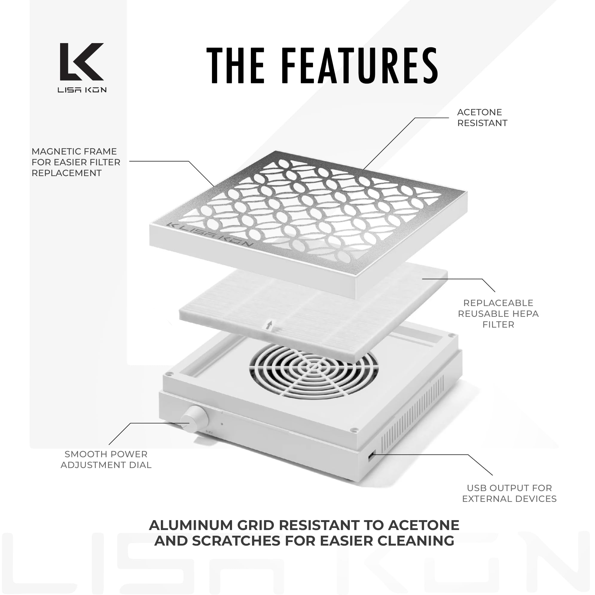 LK LISA KON reusable filter with magnetic frame enables quick cleanup