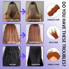 Lkdsoaf Formol-Free Keratin application brush applying smoothing formula