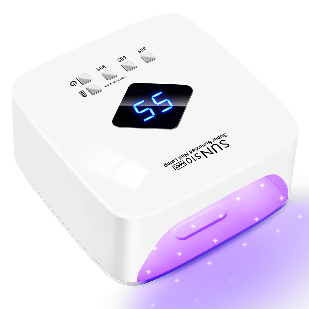 LKE cordless UV nail lamp front view for quick gel curing at home