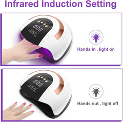 LKE UV Lamp timer display provides precise cure times for beginners and pros