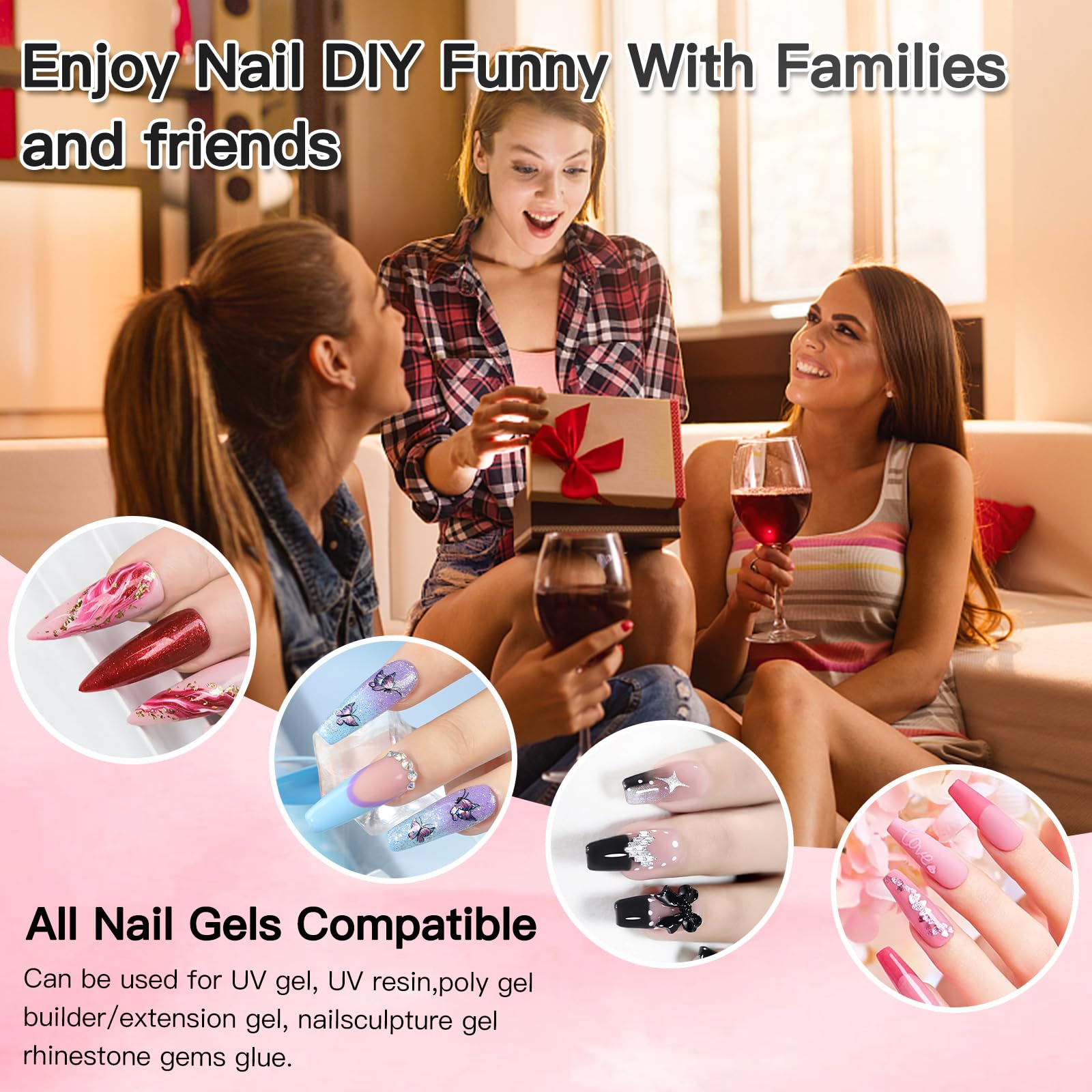 LKE UV Nail Lamp adapter included ensures reliable power supply.