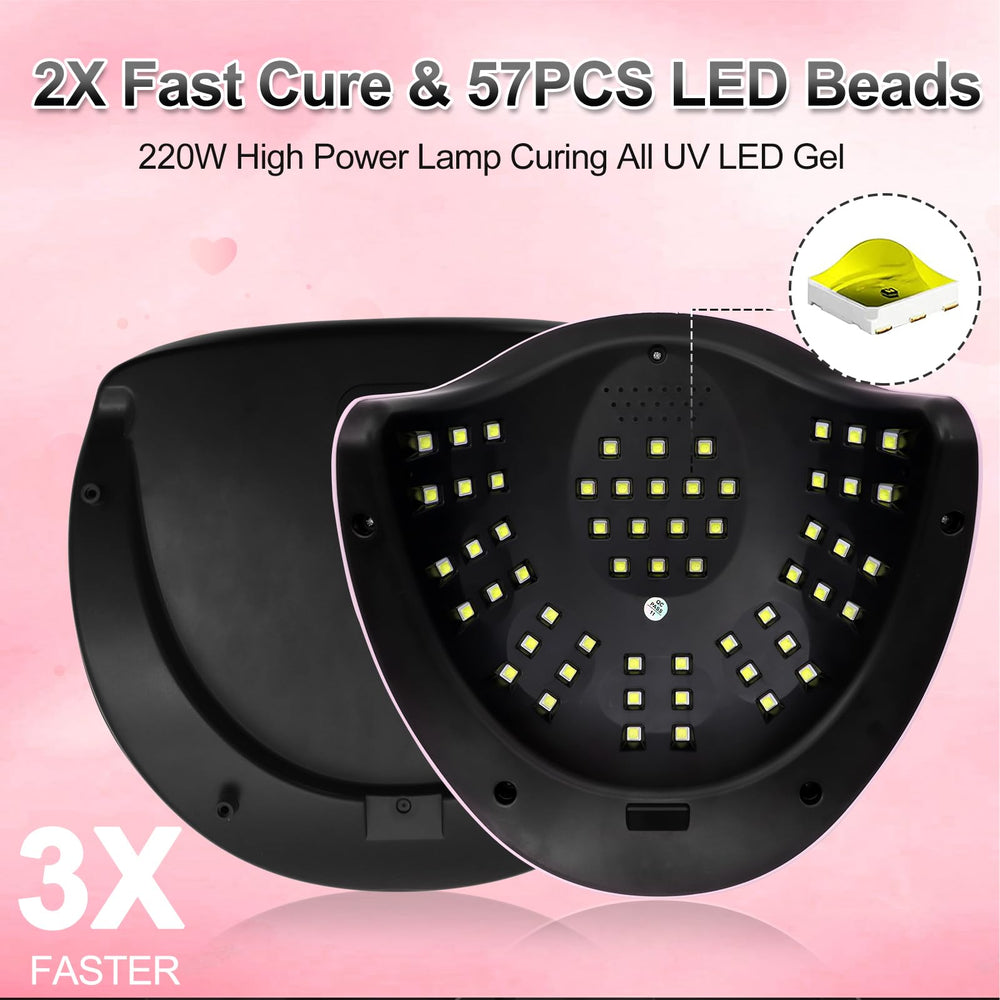 LKE UV Nail Lamp sensor area activates when hands enter for easy use.