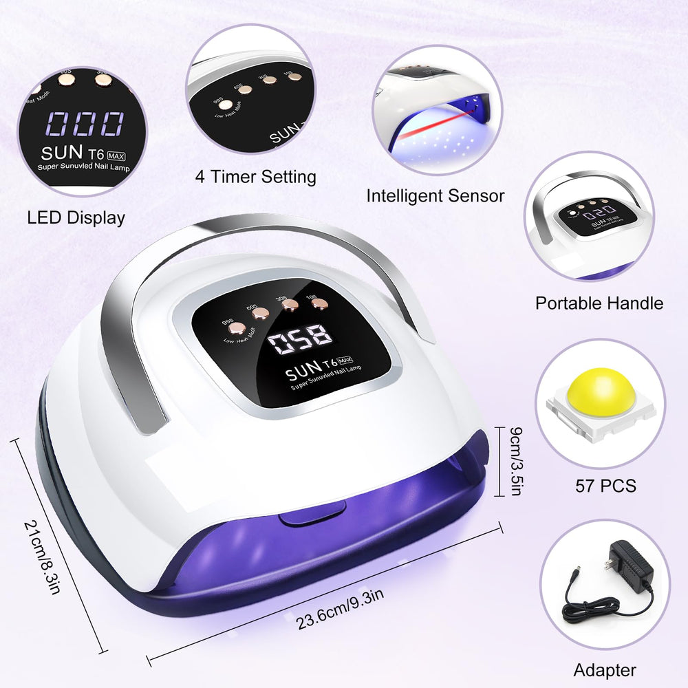 LKE UV Nail Lamp side view highlights compact footprint for home or salon placement.