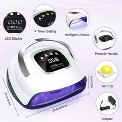 LKE UV Nail Lamp side view highlights compact footprint for home or salon placement.