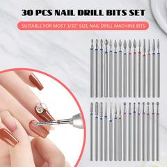 Lkueui cuticle drill bit detail for smooth grooming.