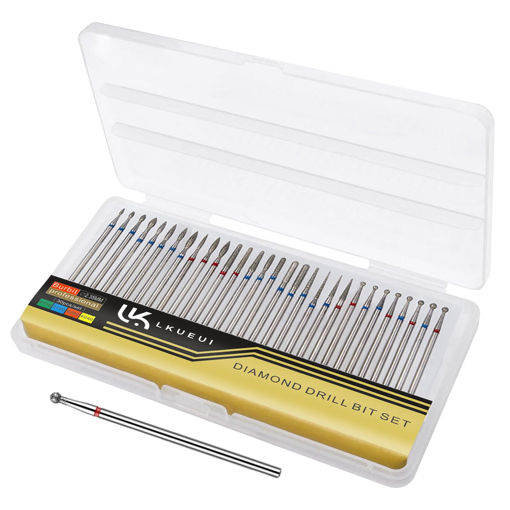 Lkueui nail drill bits collection for versatile nails and cuticle care.