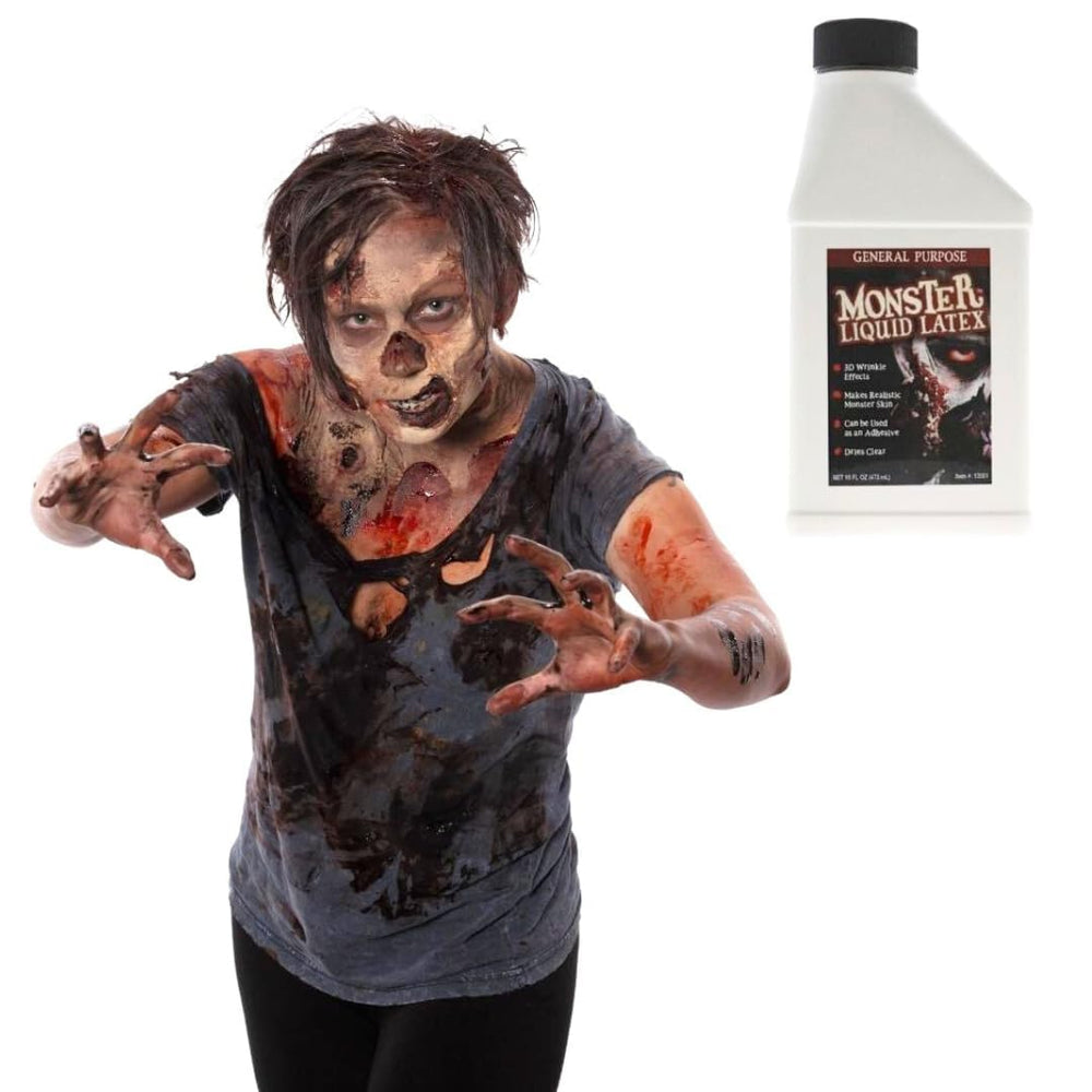 LLF Monster Liquid Latex-fast-drying-film offers quick setups for scenes.