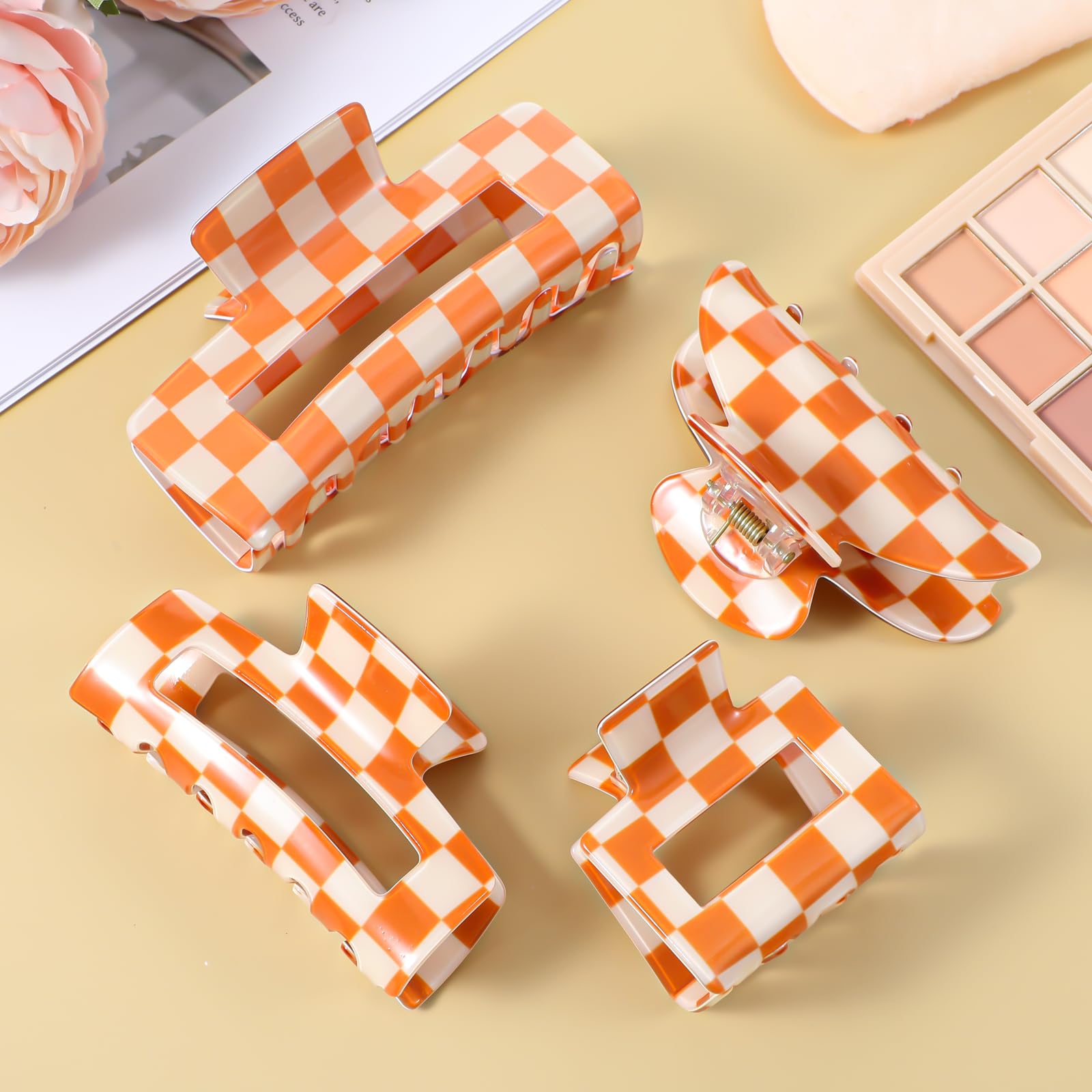 LLOUSSAK hair clip secured bun while styling