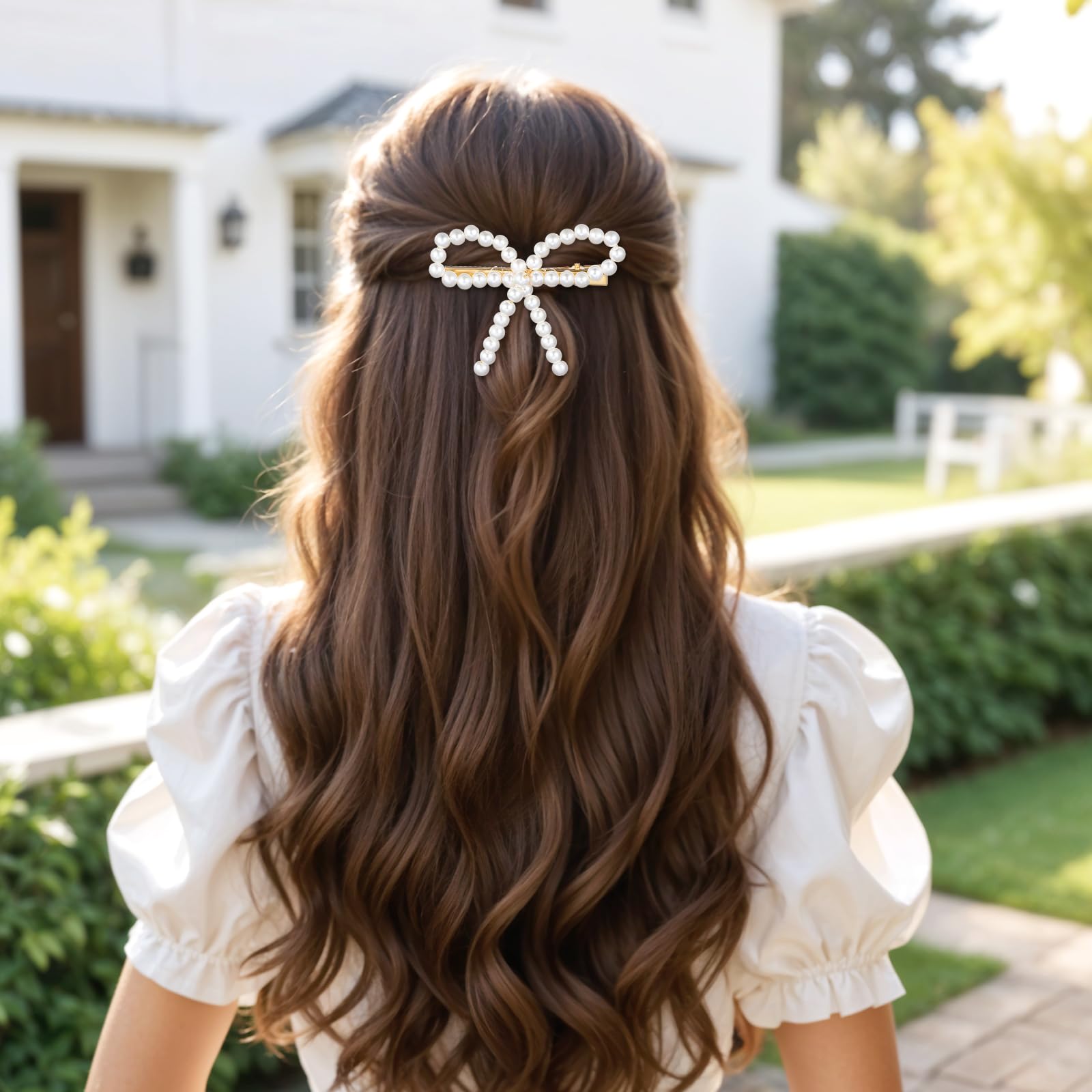 LLOUSSAK Pearl Bow Clip packaging and gift-ready presentation.