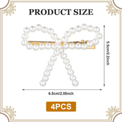 LLOUSSAK Pearl Bow Clip styled for a wedding look, highlighting elegance.