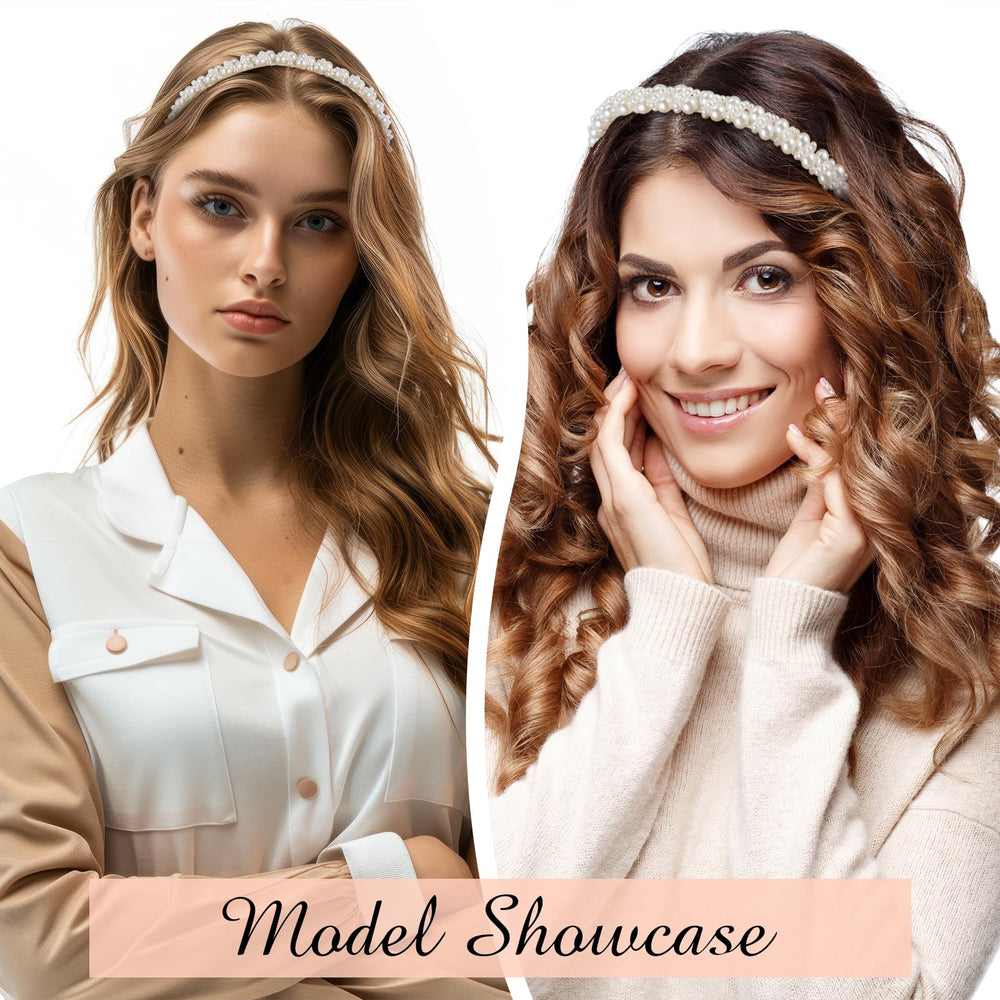 LLOUSSAK pearl headband comfort-fit design ideal for long events and photography