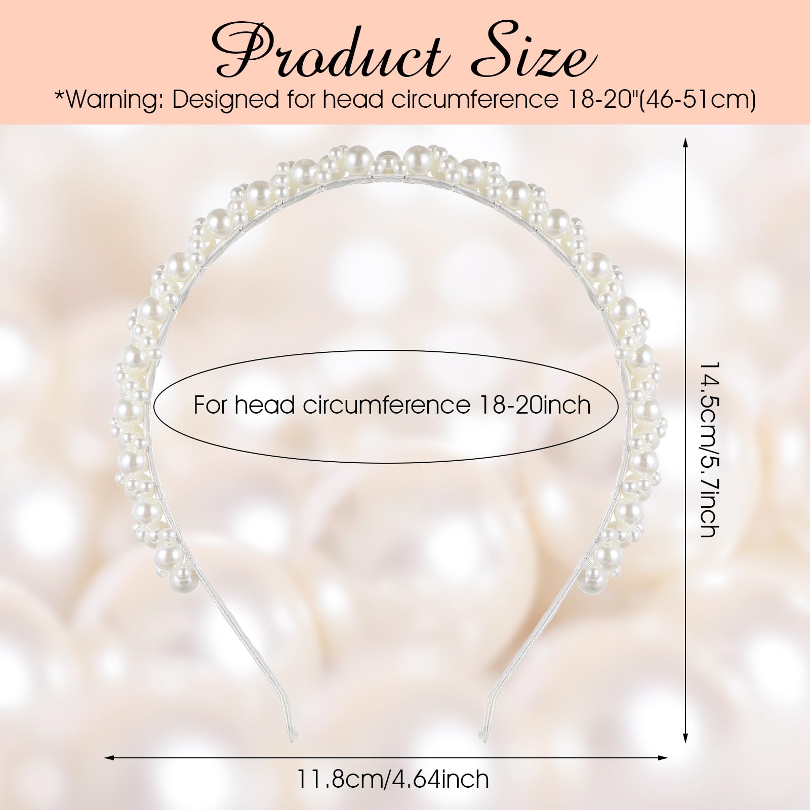LLOUSSAK pearl headband large pearls detail showcases noble design for photos