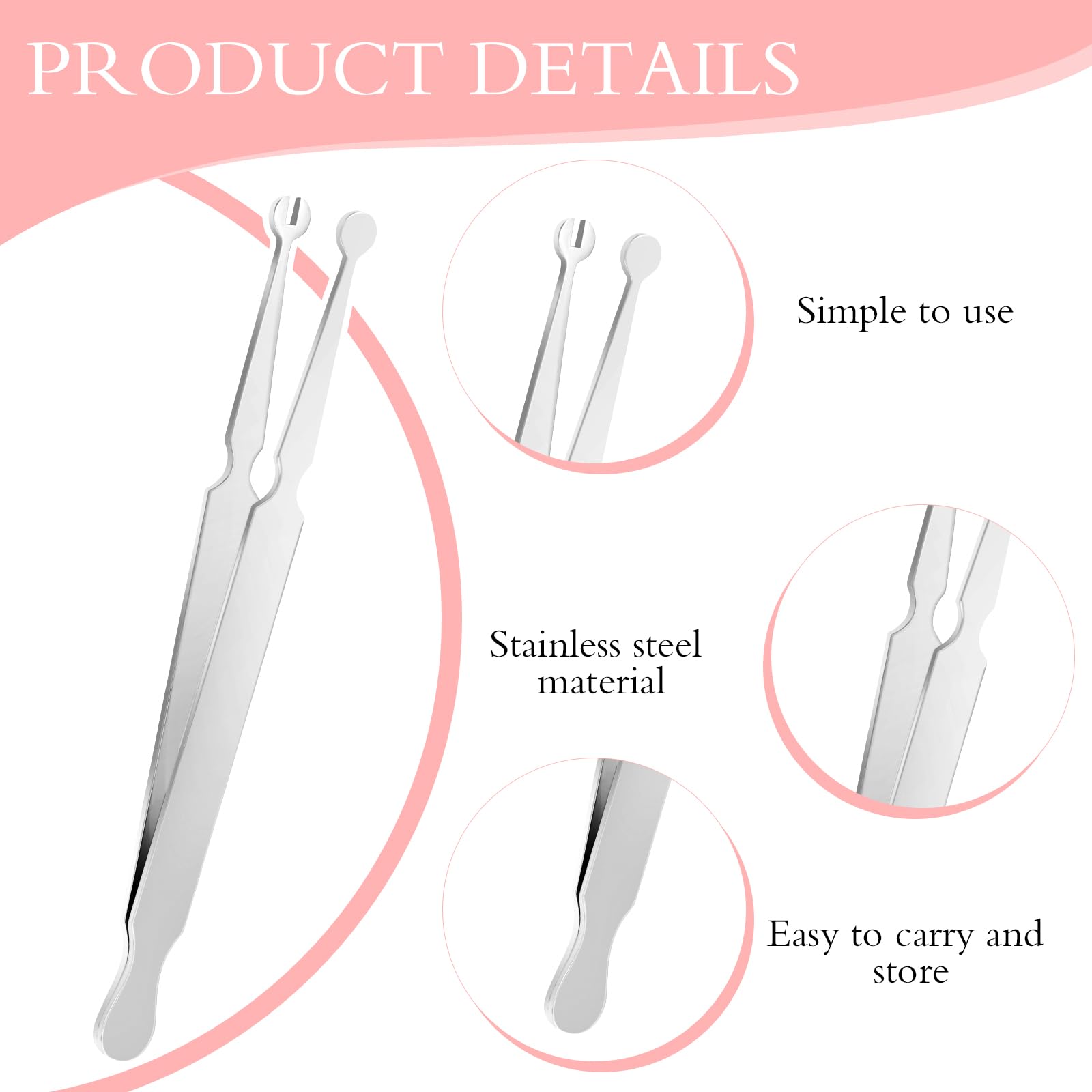 LLOUSSAK stainless steel piercing tools offer durable, easy sanitization for hygienic changes.