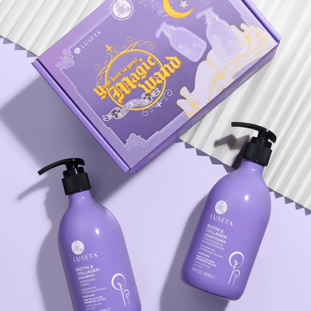 L LUSETA biotin collagen conditioner bottle for smoother strands