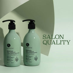 L LUSETA rosemary mint duo-pack shows 16.9oz bottles for a complete routine