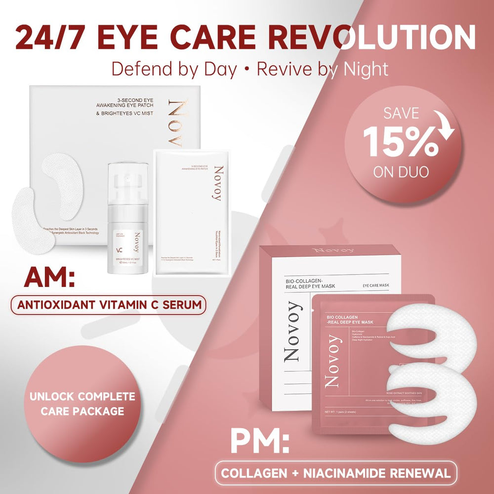 LLVYUO Novoy Rose eye patches designed for overnight use and bedtime routines