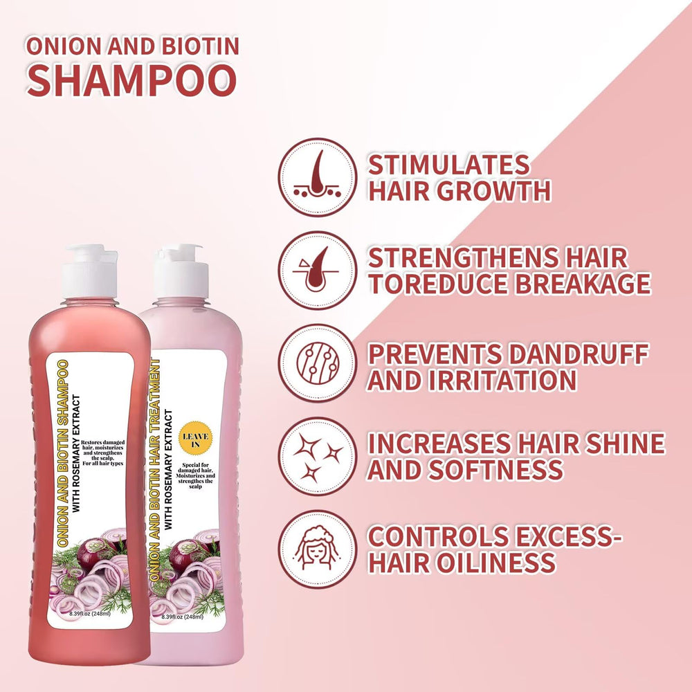LMDGDS Onion Rosemary Shampoo on hair with natural shine finish