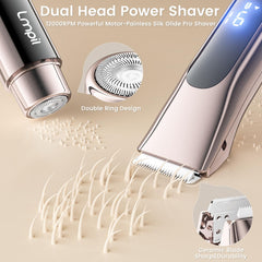 Lmpil bikini-trimmer waterproof IPX7 image highlighting wet-dry shaving convenience.