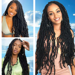 LMZIM pre-looped crochet hair closeup—easy installation.