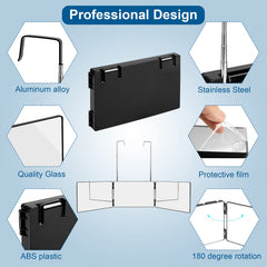LMZNXCZ 3-Way Mirror tri-fold setup for compact storage.
