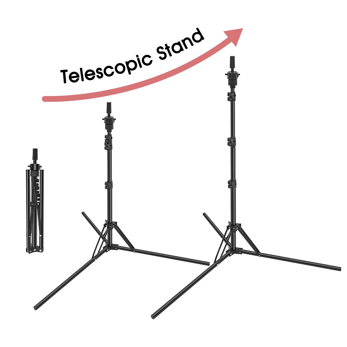LNASI foldable stand with T-pins and wig caps kit for quick setup