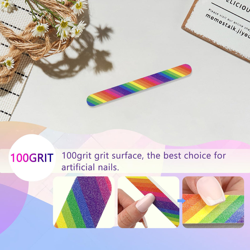 LNAUJS nail files 100/180 grit sides offer reliable shaping and smoothing for natural nails.