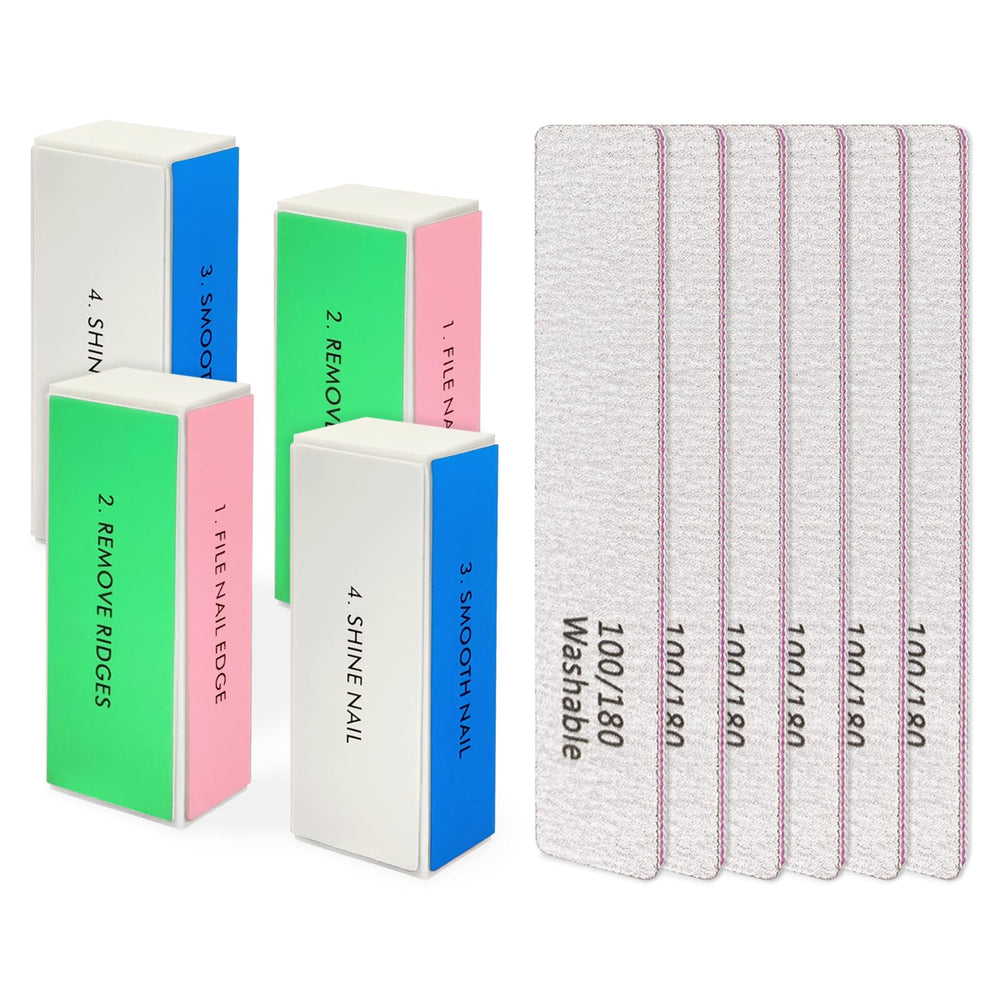 LNAUJS dual-grit nail files for fast polish removal.