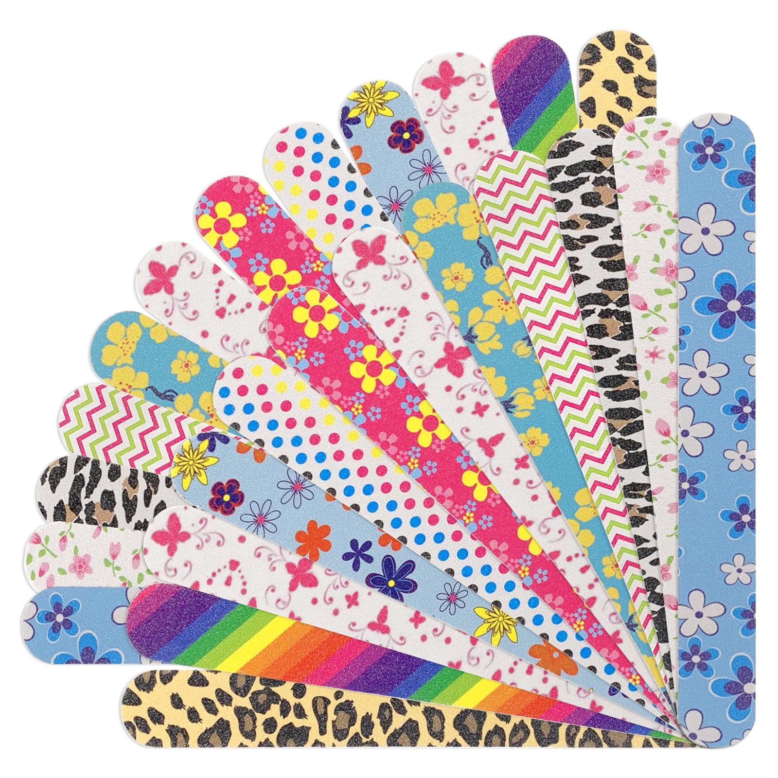 LNAUJS nail files colorful pack enables precise shaping and edge smoothing for at-home manicures.