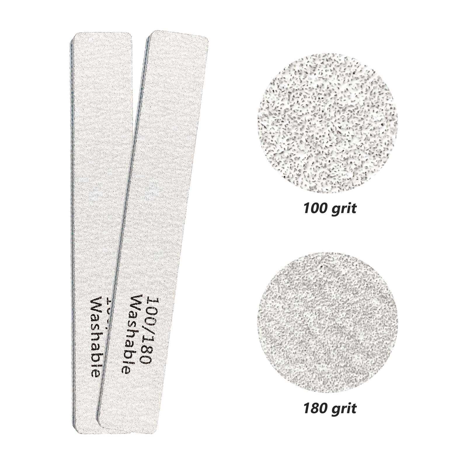 LNAUJS double-sided 100-180 grit demonstrates versatile nail shaping and smoothing