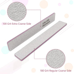 LNAUJS pink sponge buffers for polishing and smoothing nails.