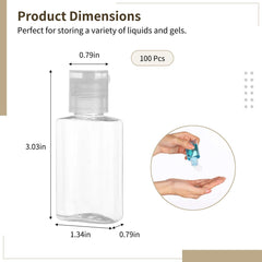 Lnrueg transparent travel bottle enables quick content monitoring at a glance