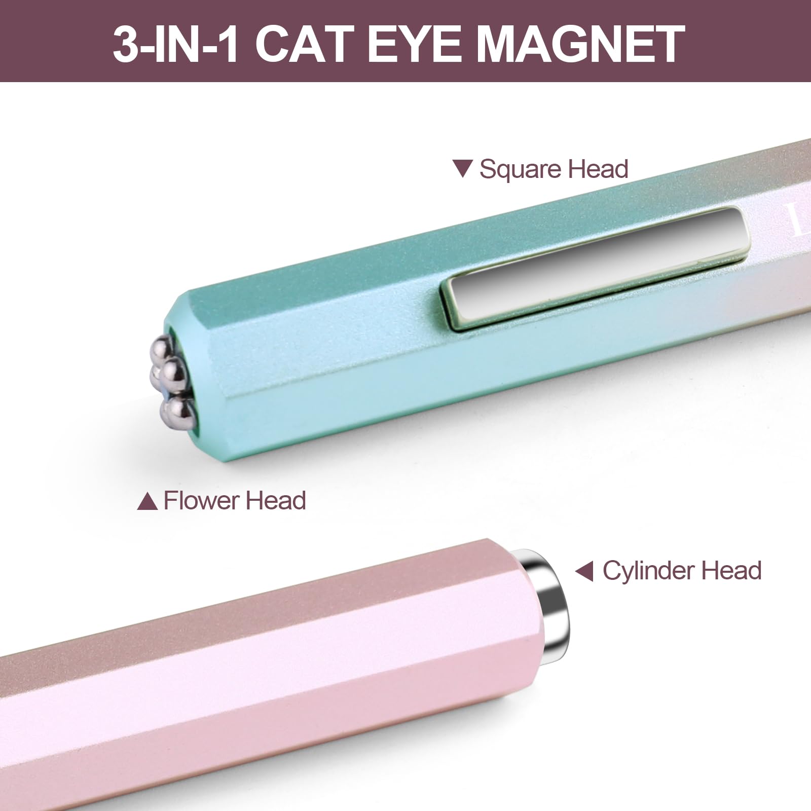 Lobodt gradient pink cat eye magnet showcases chic DIY manicure inspiration.