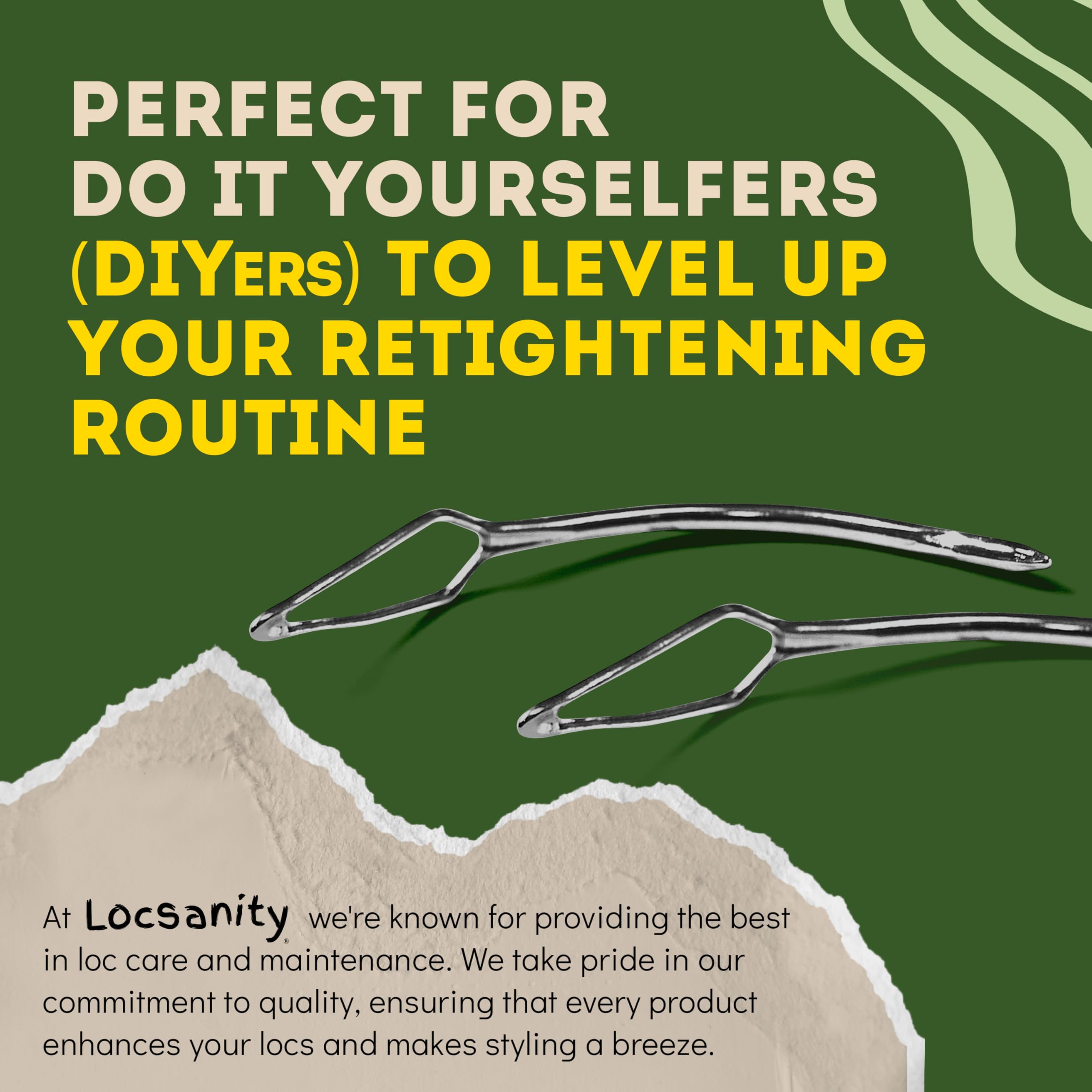 Professional loctician using Locsanity tool on clients' hair; quick, precise maintenance