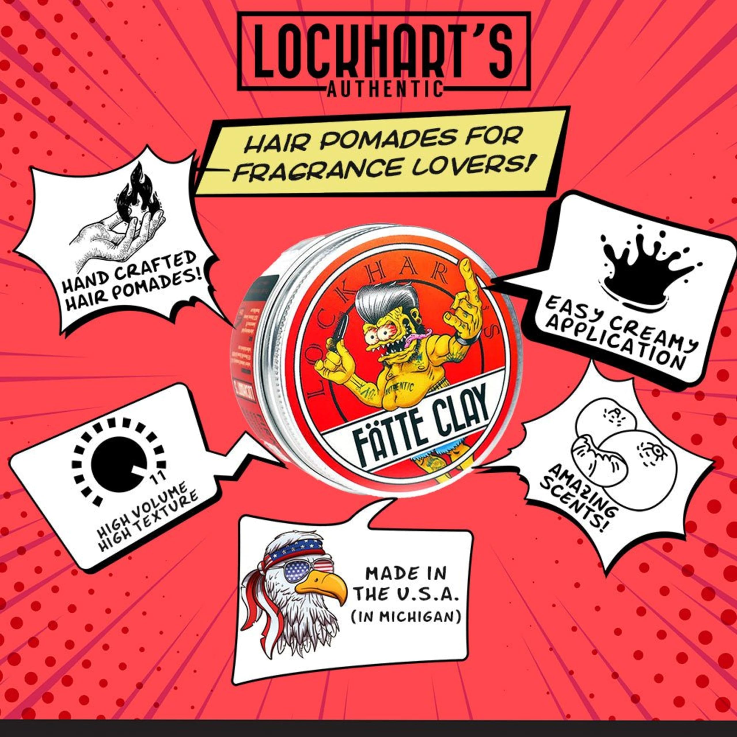 Lockhart's Fätte Clay being used to style hair with smooth, even distribution