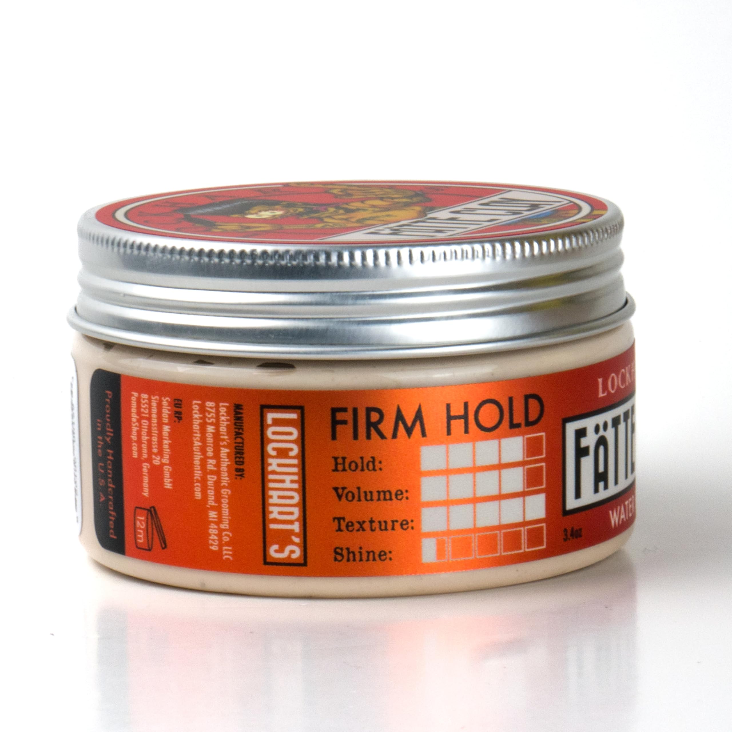 Lockhart's Fätte Clay premium USA-made formula signaling quality and care
