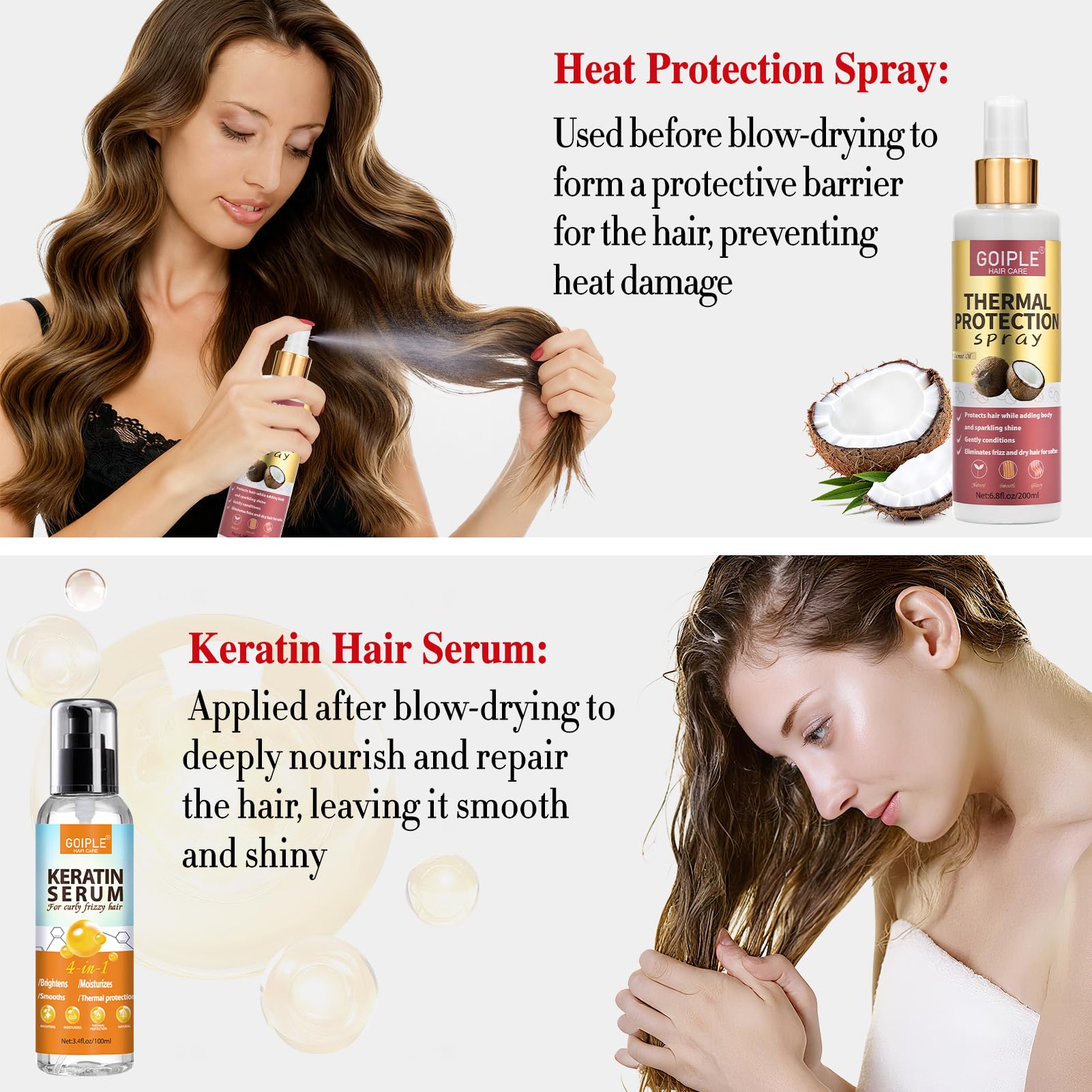 LockMio wide-tooth comb for gentle detangling and sectioning