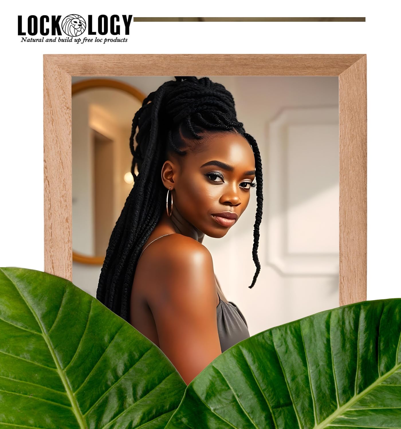 Lockology dreadlock care routine scene highlights easier maintenance and itch relief.