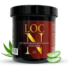 LOCN LOC N EDGE GEL EXTRA HOLD 16 Oz edge-taming boosts sleek edges with lasting definition.