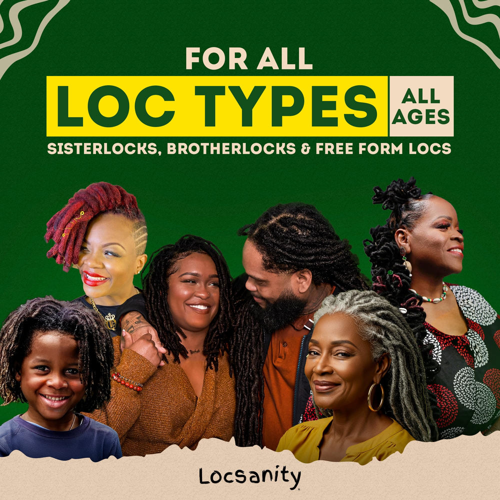 Locsanity haircare scene shows protection against environmental factors.