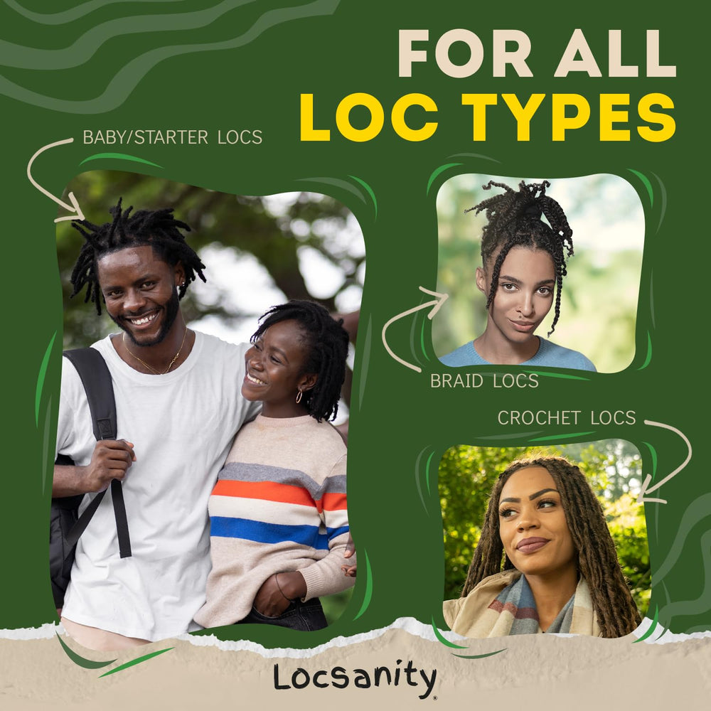 Locsanity braids and microlocks closeup highlights improved manageability after use.