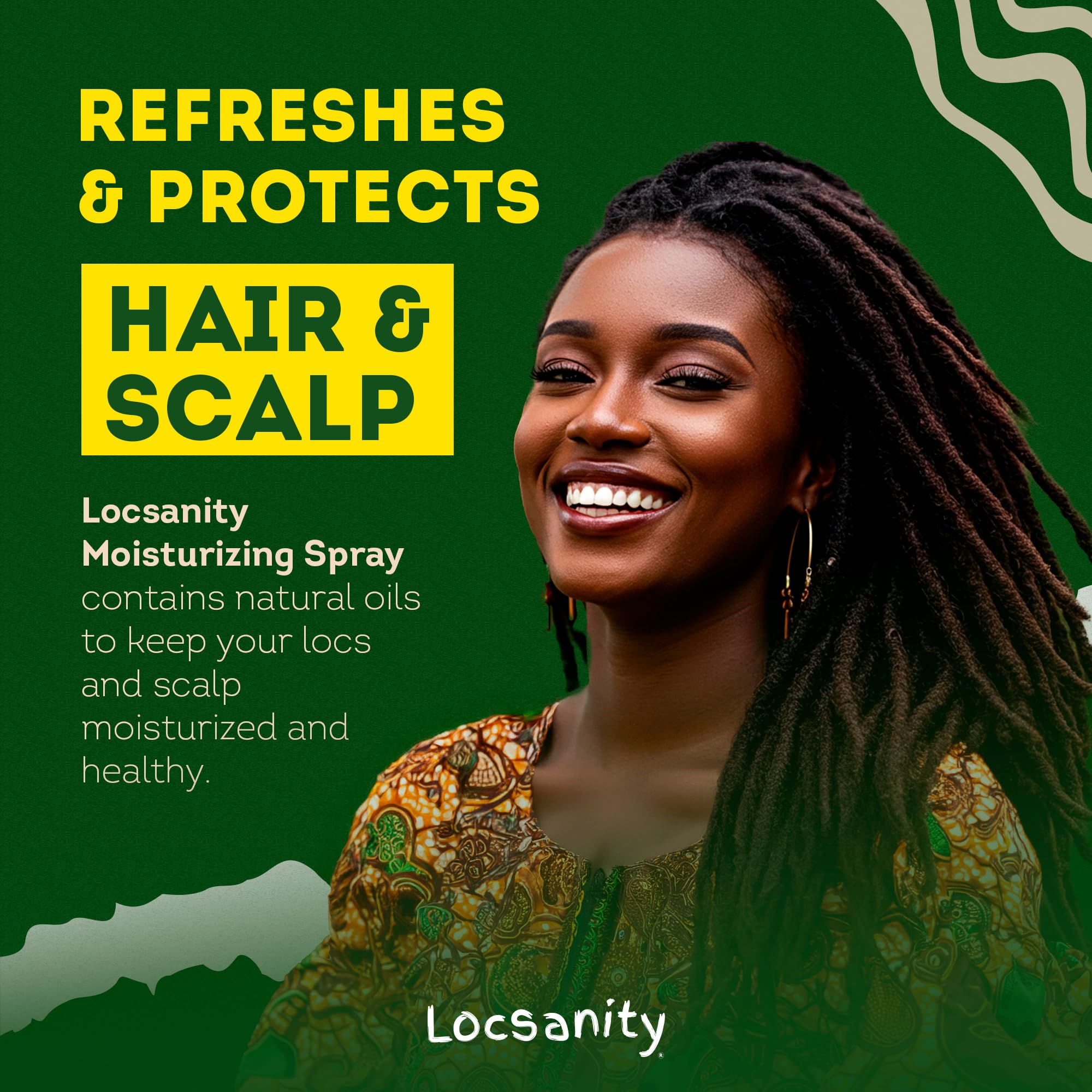 Locsanity rosewater peppermint mist delivering light hydration to scalp and hair.