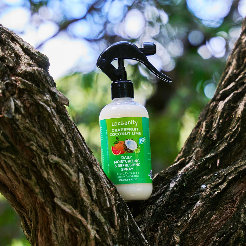 Locsanity Grapefruit Coconut & Lime natural ingredients promote scalp-friendly moisture.
