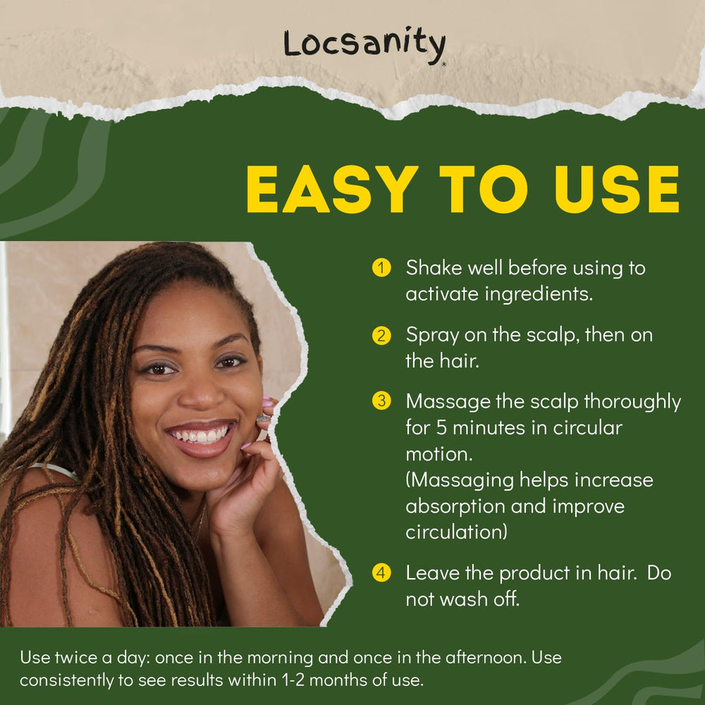 Locsanity Hibiscus Green Tea Spray trial size for on the go care