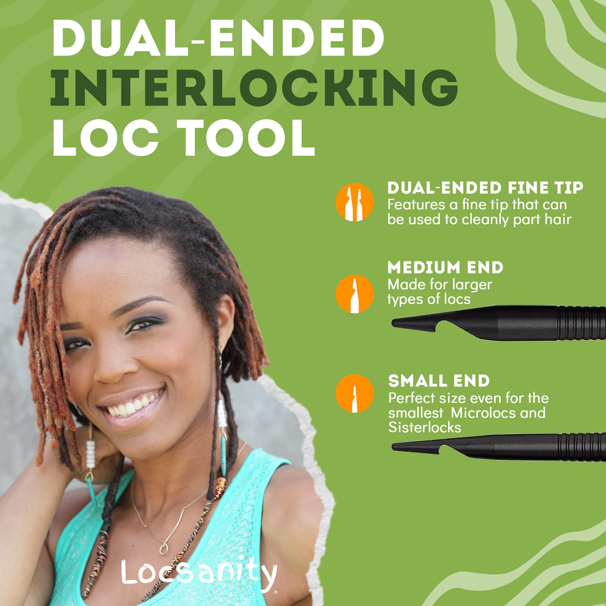 Locsanity fine-tip parting hair close-up for clean sections