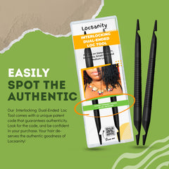 Locsanity small-end in use for precise microlocs and sisterlocks