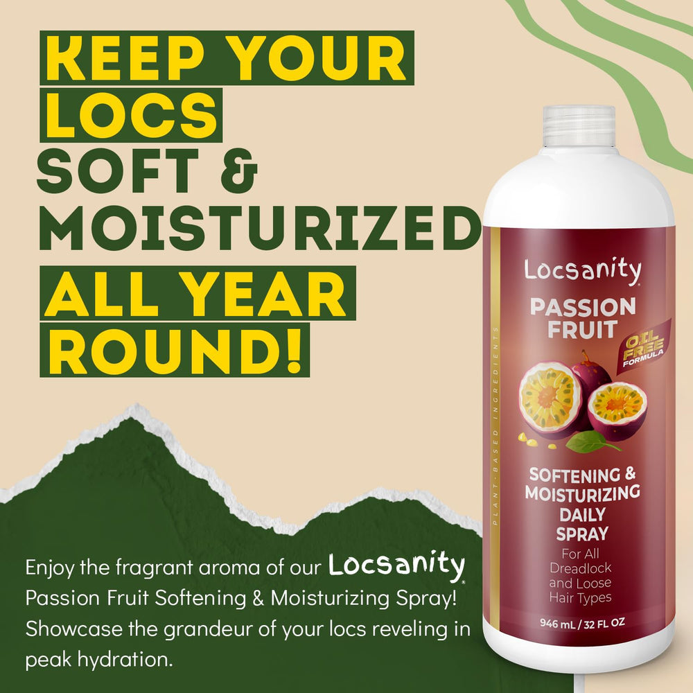 Locsanity leave-in spray adds subtle shine and reduces frizz.