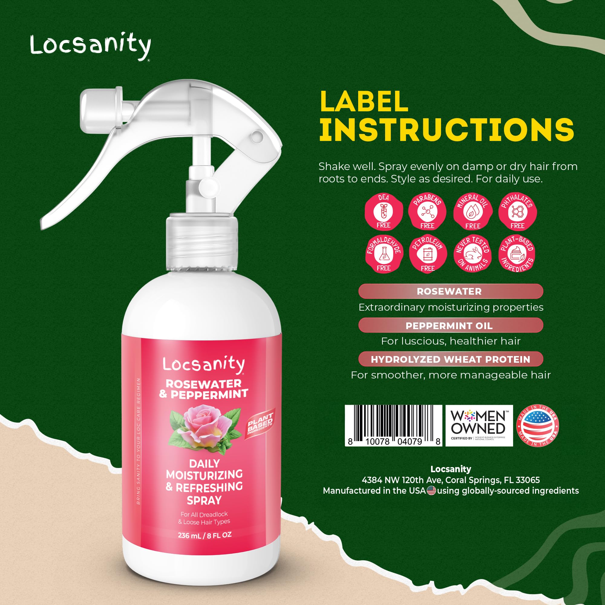Locsanity loc refresh spray mist in action, refreshing scalp and hair
